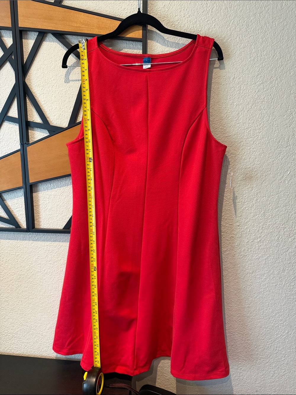 Old Navy Red Sleeveless Midi A-Line Dress